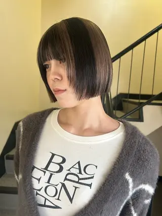 ショート カラー ☕️結【suii.】 ボブ/ヘアセット☕️のヘアスタイル