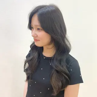 ロング カラー ヘアアレンジ キヨミ 韓国レイヤーカットのヘアスタイル