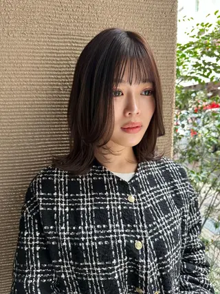 ミディアム カラー LATTE  渋谷所属・♡レイヤーカット れお♡のヘアスタイル