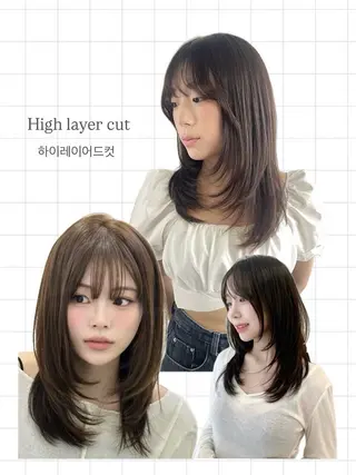 ミディアム 元平 未祐のヘアスタイル