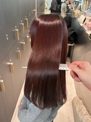 ロング 縮毛矯正/韓国ヘア /ブリーチ/柴山のヘアスタイル