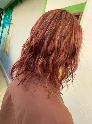 ミディアム カラー ヘアアレンジ Design Color🐰アユミのヘアスタイル