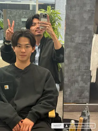 メンズ 表参道フェザーパーマ ニュアンスパーマのヘアスタイル