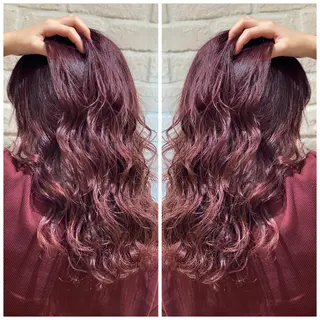 ロング カラー 全席個室　暖色カラー Zina松園優香🌸のヘアスタイル