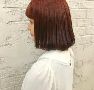 ミディアム カラー オリーブ/アッシュ やわらか透明感カラーのヘアスタイル