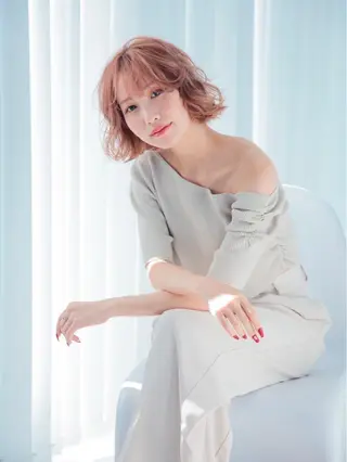 ミディアム カラー ヘアアレンジ 朝田 拓実のヘアスタイル