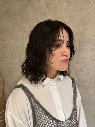 ミディアム パーマ FIX hair所属・ボブパーマ/ ウルフパーマ原科🪴のヘアスタイル