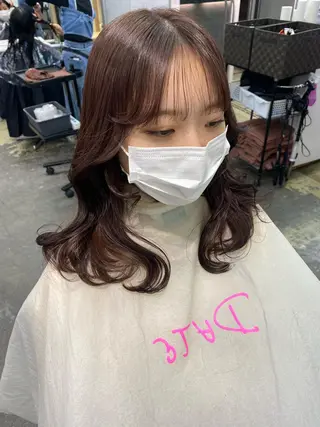 セミロング カラー 💗💗韓国レイヤー yu-ki💗💗のヘアスタイル