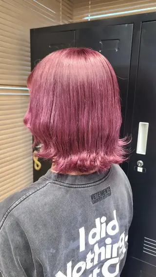 カラー 透明感|ストレート| クロスパーマ|はるかのヘアスタイル