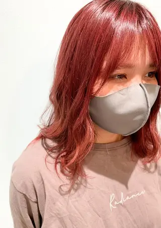 ミディアム カラー ヘアアレンジ 髪質改善&Spa fee by carrefour 大橋店[フィー・バイ・カルフール大橋]所属・stylist Yukieのヘアスタイル