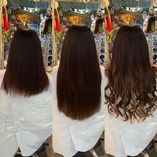 ロング カラー ヘアアレンジ haco+所属・🌈派手髪エクステ ブレイズ🌈ひろとのヘアスタイル