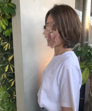 ショート カラー ヘアアレンジ glad hairのヘアスタイル