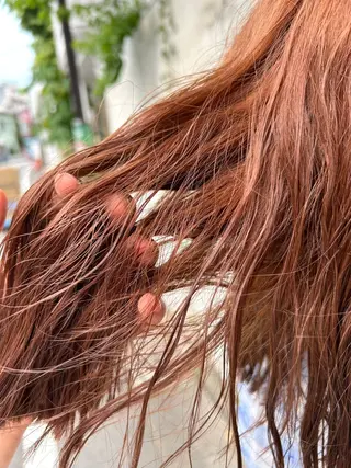 ミディアム カラー 愛知のオレンジくん /Harumiのヘアスタイル