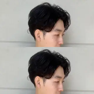 ショート パーマ メンズ メンズヘア特化 崎田 成人のヘアスタイル