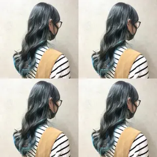 ロング カラー ヘアアレンジ 💎yuto💎 ハイトーン/韓国ヘアのヘアスタイル