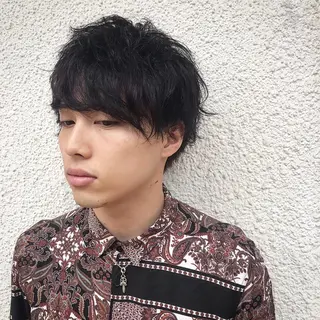 ショート カラー パーマ メンズ JUNTA 梅田茶屋町のヘアスタイル