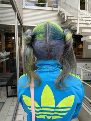 ロング カラー デザインカラー/ ヘアアレンジ/りりかのヘアスタイル