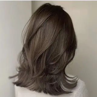 セミロング カラー 山崎/ボブ縮毛矯正 レイヤー髪質改善のヘアスタイル