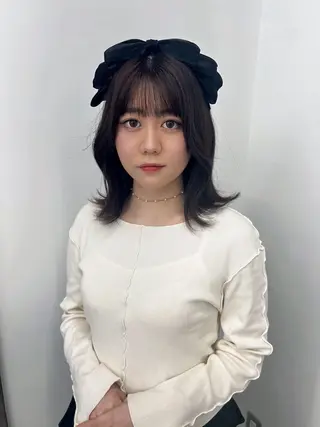 セミロング アレンジ/ブラウン カラー HARU🕯のヘアスタイル