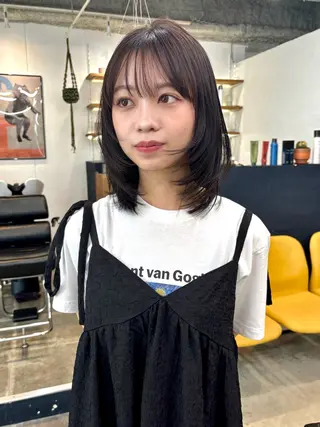 ミディアム 暖色カラー/天神/ ヘイマサクラのヘアスタイル