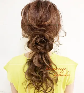 ロング カラー パーマ ヘアアレンジ ネイル マツエク・マツパ backstage.AZ所属・吉川 宙翔のヘアスタイル