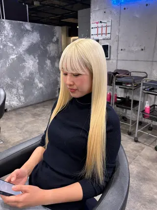 ロング カラー ハイトーン 横浜💞ミオのヘアスタイル