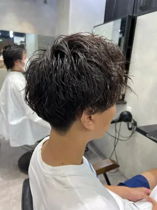 ミディアム パーマ ヘアアレンジ メンズ SALOWIN Frente店所属・個室で似合わせ好印象 🧡外山弥千代のヘアスタイル