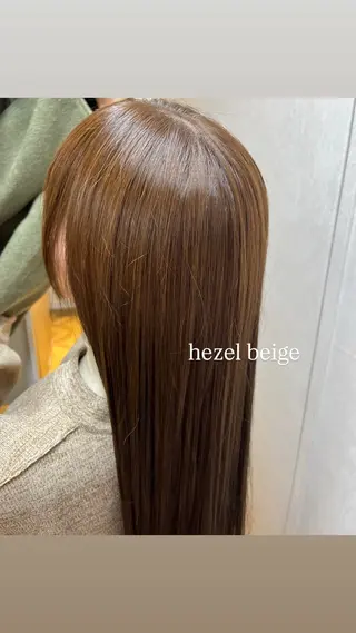 カラー ひなこ♡艶カラー/ ベージュ🤍透明感のヘアスタイル