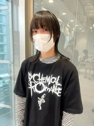 メンズ ウルフカット／吉村 桃子のヘアスタイル