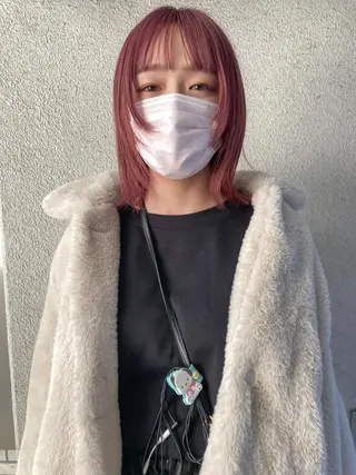 ミディアム カラー お洒落ベージュ🤎 代官山shibukiのヘアスタイル