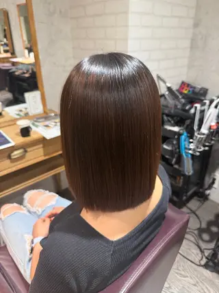 ミディアム パーマ Afinar  乃空（ノア）のヘアスタイル