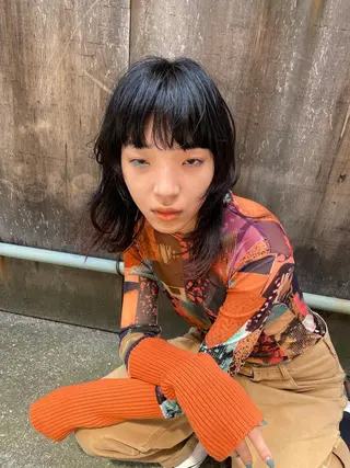 ミディアム カラー パーマ ヘアアレンジ メンズ キッズ ネイル マツエク・マツパ アイブロウ tatsumi/ボブ ウルフ/レイヤーのヘアスタイル