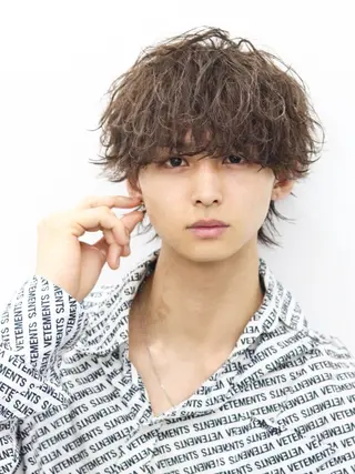 ミディアム カラー パーマ メンズ 楽にキマる🔥垢抜け ヘア/RAIKIのヘアスタイル