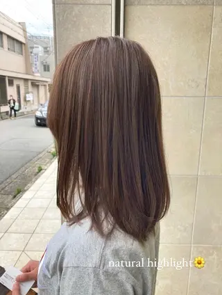 ミディアム カラー 田中 あかねのヘアスタイル