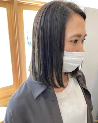 ミディアム カラー パーマ OVER→三軒茶屋 /縮毛矯正・髪質改善のヘアスタイル