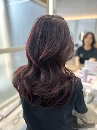 セミロング カラー 🇰🇷韓国風くびれ ヘア🇰🇷中村優大のヘアスタイル