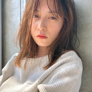 ミディアム カラー パーマ tane.所属・【ダメージレス施術】 【透明感】北村 拓也のヘアスタイル