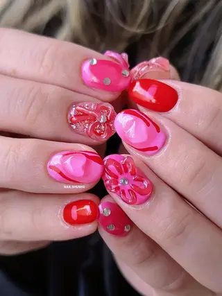 ネイル 3dパーツ/流行り 👧shushu❤️のネイルデザイン