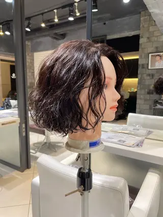 ミディアム パーマ ZENKO  吉祥寺chere所属・小野寺 もものヘアスタイル