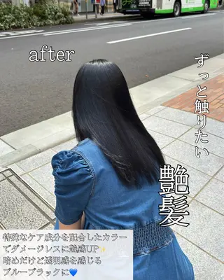 ロング カラー 髪質改善/縮毛矯正 /美髪カラー/こてのヘアスタイル