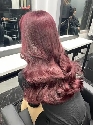 ロング カラー Ria OSAKA　梅田所属・マリカ🦋韓国 ハイトーン/エクステのヘアスタイル