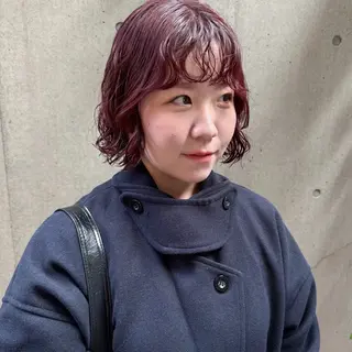 ミディアム カラー パーマ 大橋 芽衣のヘアスタイル
