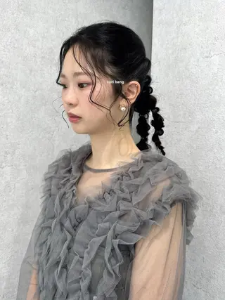 ロング ヘアアレンジ v-lab studio所属・韓国レイヤーカット/ 艶カラー/ noaのヘアスタイル