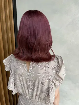 セミロング 濱川響太レディース カットモデルのヘアスタイル
