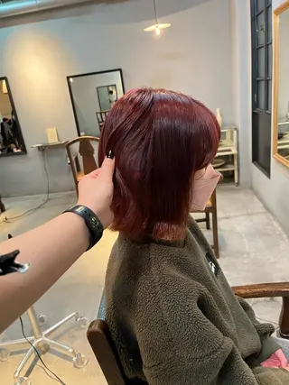 ミディアム カラー 前川 華恋 / room3のヘアスタイル
