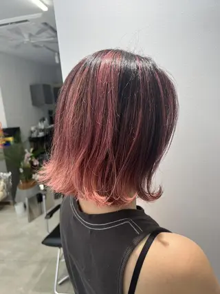 ショート カラー バレイヤージュ茅ヶ崎 オオタ カズキのヘアスタイル