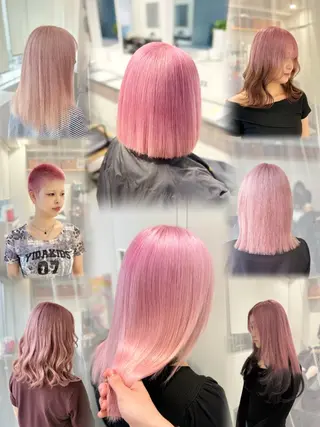 カラー GaKu/ハイトーン /ブリーチ/ブロンドのヘアスタイル