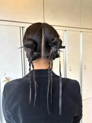 ロング ヘアアレンジ Iris by artina 武蔵小杉店【イリス バイ アルティナ】所属・🎼レイヤー/顔周り カット/nene♬のヘアスタイル