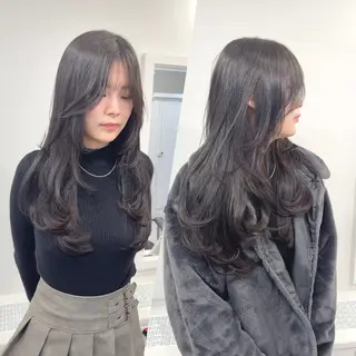 ロング カラー ヘアアレンジ SALOWIN京都河原町Suite店所属・外国人風レイヤー/ ハイトーンSHUのヘアスタイル