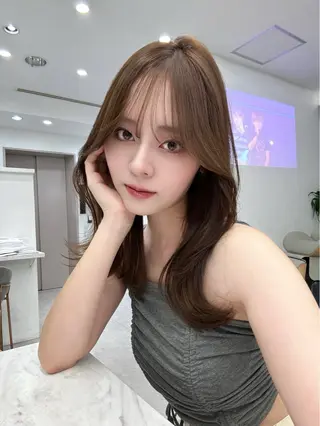 セミロング 映える顔まわり/前髪 特化 💗 ユキマのヘアスタイル